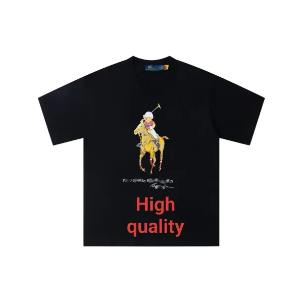 Polo Ralph Lauren Polo Bear Graphic Black T-Shirt - 5