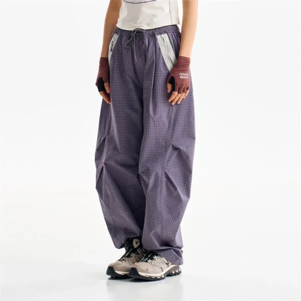 Design Utility Pants Navy with Purple Panel Accents - 15