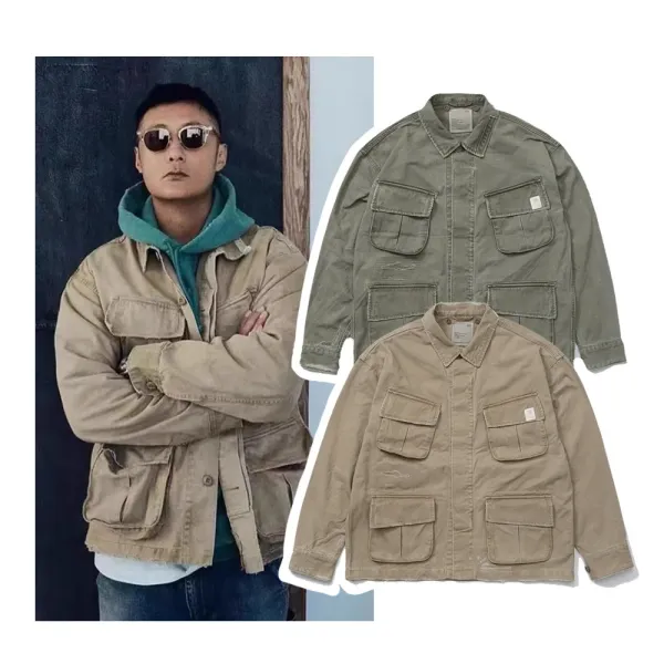 Carhartt Work In Progress M-65 Field Jacket Army Green Jacket Outerwear.jacket - 5