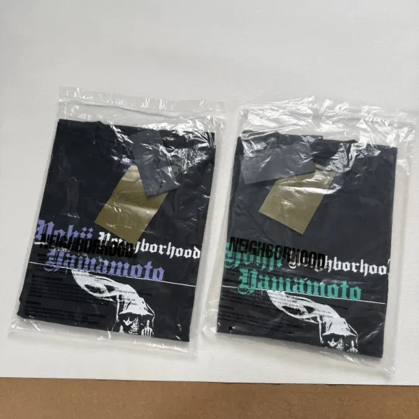 Yohji Yamamoto x Neighborhood Collaboration Graphic Tee Charcoal Gray T-Shirt - 15