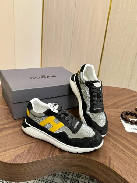 Hogan H222 Sneakers Black Silver Yellow Sneakers - 1