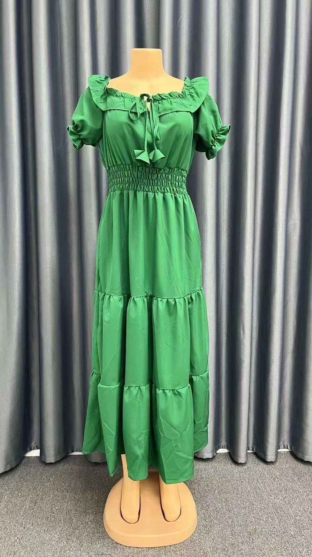 Design White Off-Shoulder Tiered Maxi Dress - 17