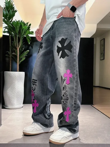 Chrome Hearts Cross-Embellished Black Sweatpants - 26