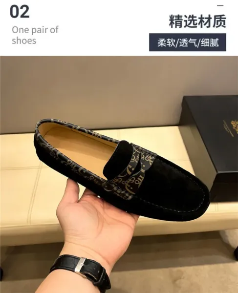 Dior Oblique Suede Loafers Black - 5