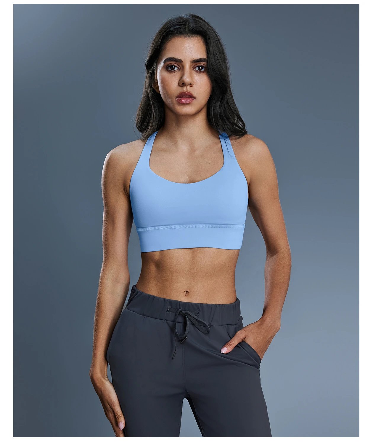 Design Crisscross Back Sports Bra Emerald Green Activewear - 22