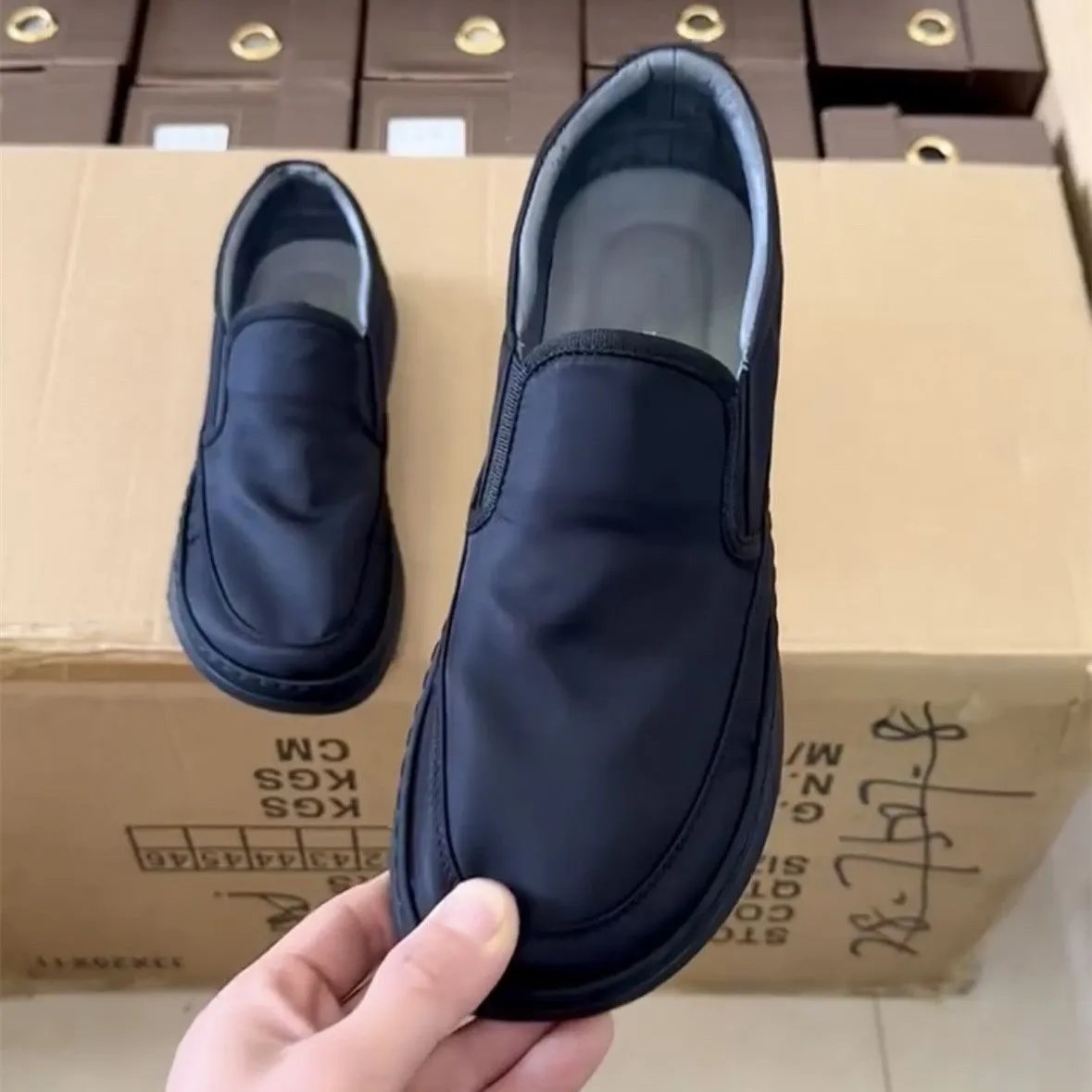 Design Slip-On Loafers Gray Comfort Edition Casual Shoes - 8