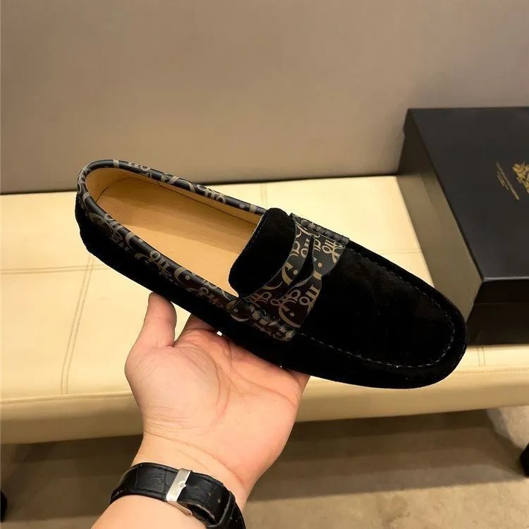 Dior Oblique Suede Loafers Black - 14