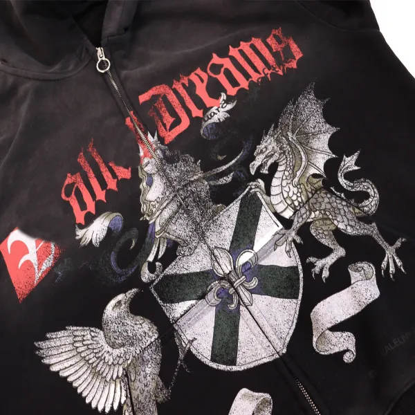 Hellstar Dreams Crest Hoodie and Sweatpants Set Black Washed - 9