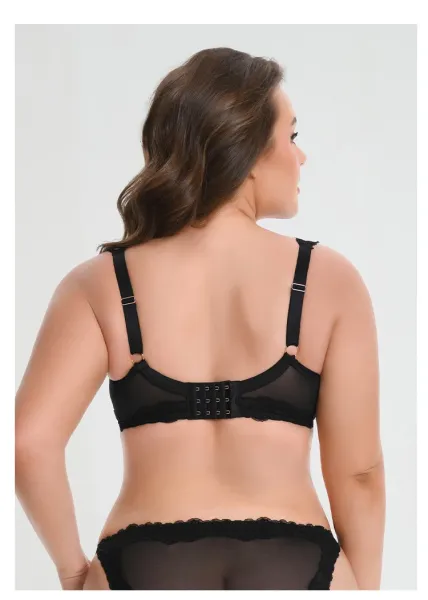 Design Lace-Trimmed Sheer Mesh Bralette in Dusty Rose Underwear - 24