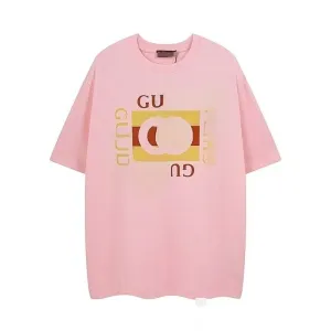 Gucci GG Marmont Print Oversized Pink T-Shirt