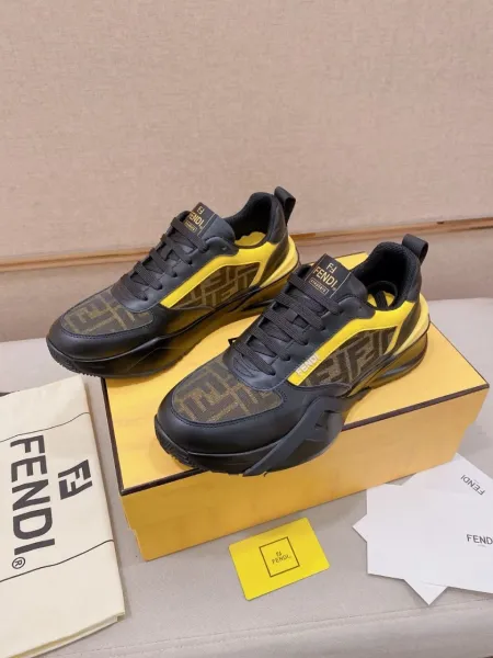 Fendi Mania Sneakers White Brown FF Logo Chunky Sneakers - 5