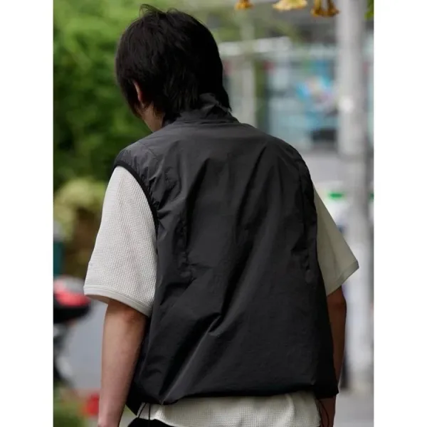 Design Goldwin Grid Tech Vest Olive Green Vest Outerwear.vest - 9