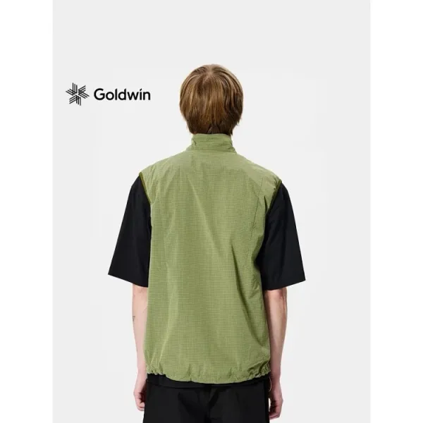Design Goldwin Grid Tech Vest Olive Green Vest Outerwear.vest - 12