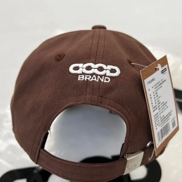 Good Brand Embroidered Floral Baseball Cap Brown - 19