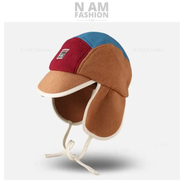 Design N AM Fashion Tricolor Fleece Aviator Cap Multicolor Hat Hats - 9
