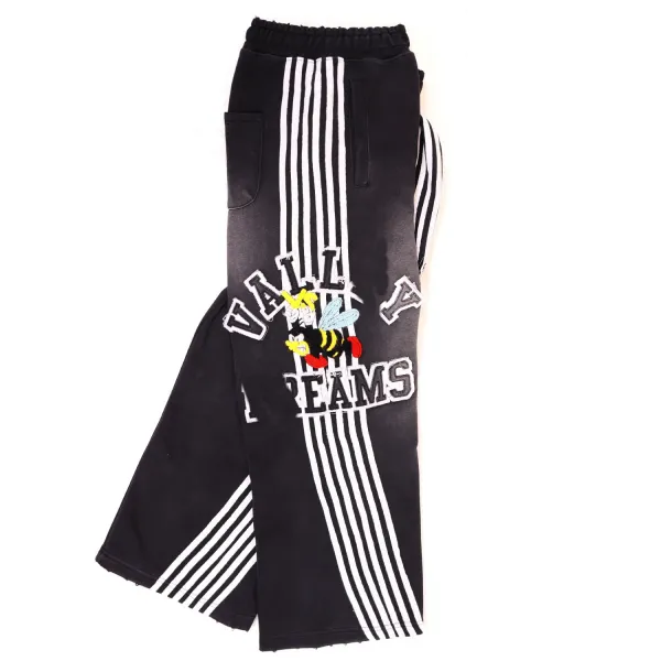 Design Valley Dreams Blue Red Stripe Sweatpants - 23