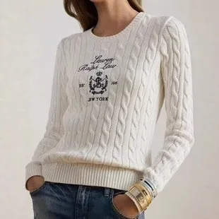 Polo Ralph Lauren Cable Knit Sweater White - 1