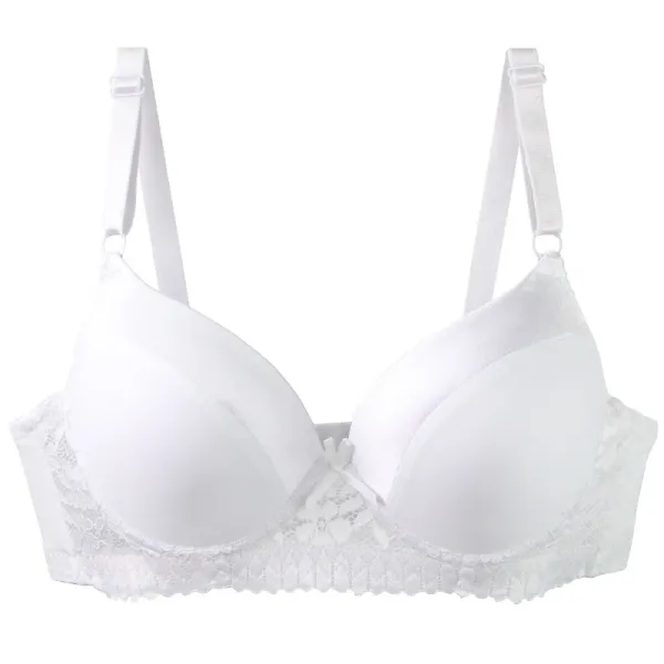 Design Lace Trim Satin Underwire Bra in Dusty Rose Underwear - 4