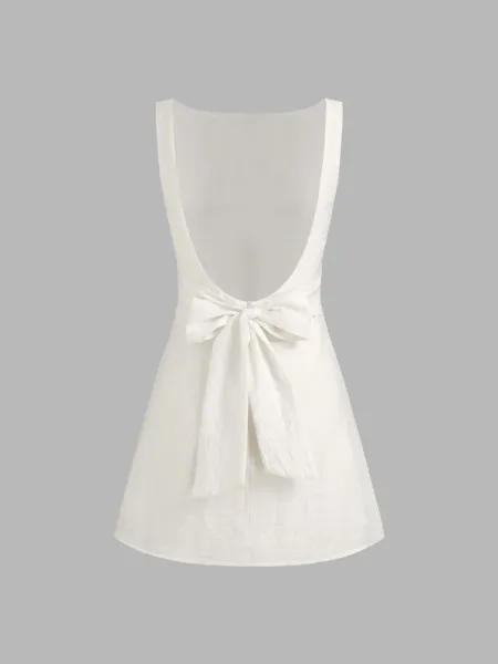 Design Sleeveless Square-Neck Ruched Mini Dress Mint Green - 12