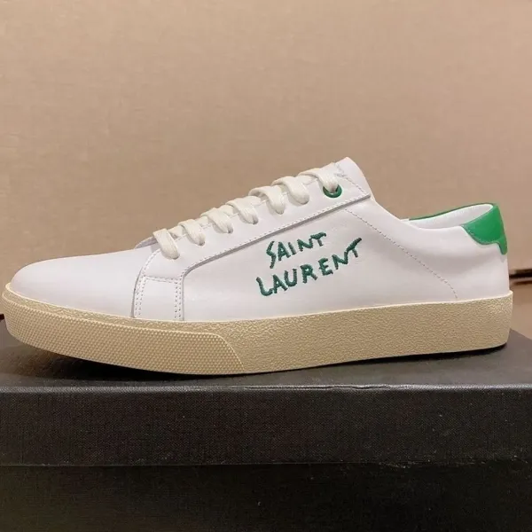 Saint Laurent SL / 10 White Leather Sneakers - 10