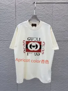 Gucci Logo Print Apricot Color T-Shirt