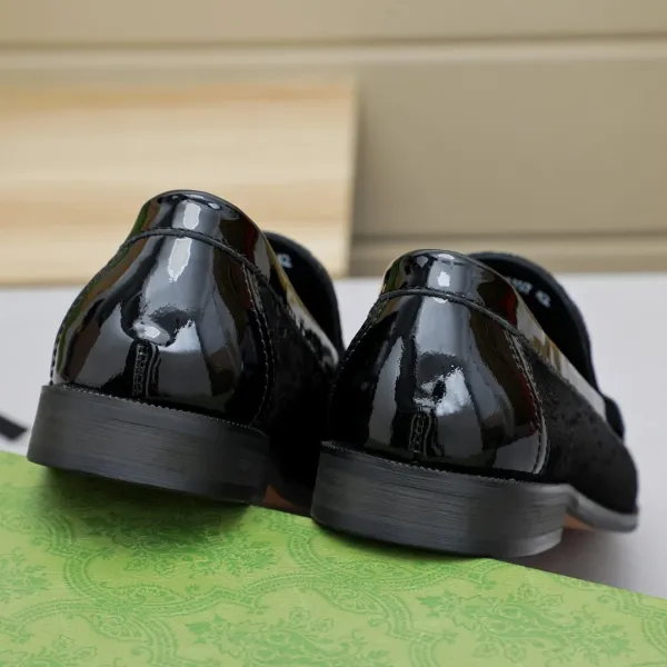 Gucci GG Marmont Loafers Black Monogram Suede Loafers - 8