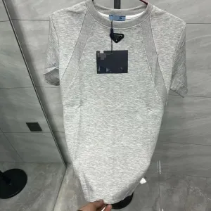 Prada Technical Knit T-Shirt Gray