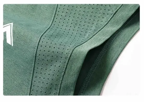 Design QIONE Performance Mesh-Panel Vest Top Sage Green Vest Top - 10