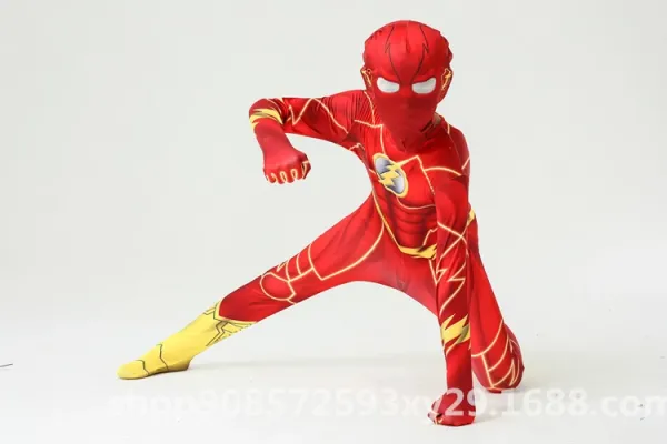 Design Spider-Man Iron Spider Suit Red Full-Body Costume Clothing - 15