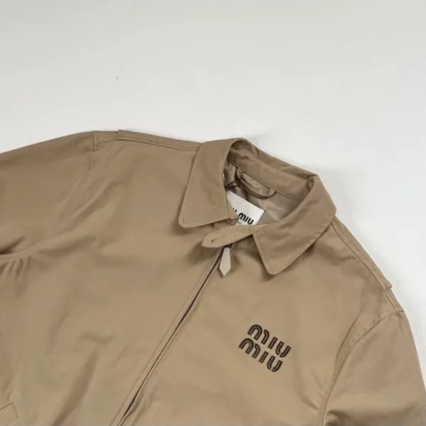 Design WIM WIM Beige Utility Jacket with Embroidered Logo Outerwear.jacket - 14