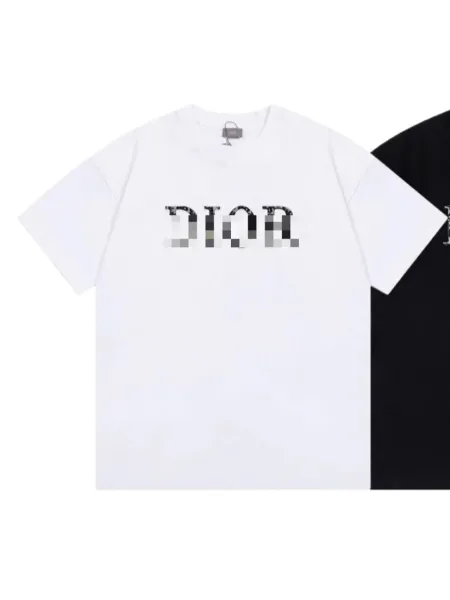 Dior Pixelated Logo Black T-Shirt - 11