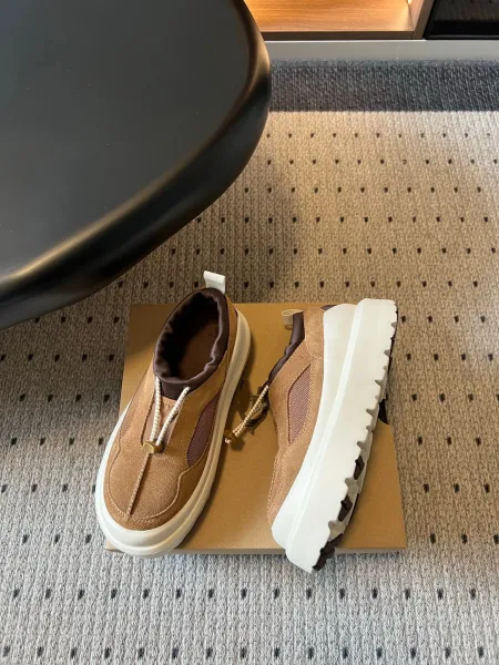 Design Chunky Platform Slip-On Sneakers Orange Beige - 11