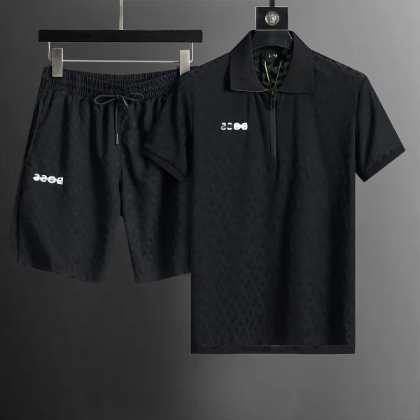 Hugo Boss Polo and Shorts Set Black - 1