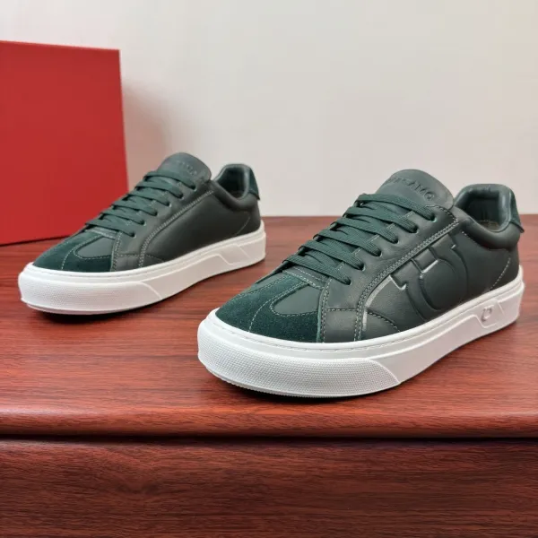 Hogan H222 Black and White Leather Sneakers - 14