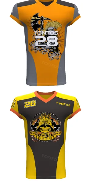 Design Custom Tontos 28 Cloud Print Football Jersey Blue Jersey - 21