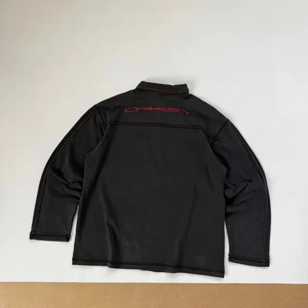 Oakley VTG x Oakley Long Sleeve Polo Black Polo Shirt - 7