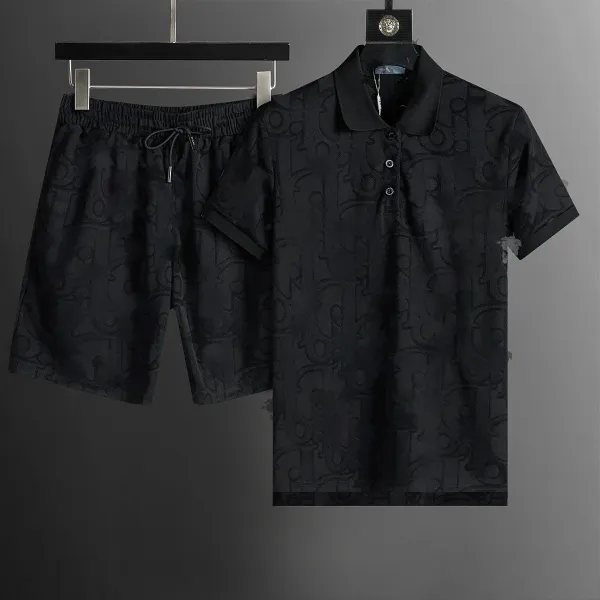 Dior Oblique Monogram Black Polo and Shorts Set - 1