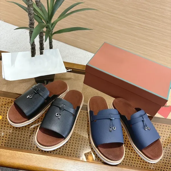 Hermès Oran Slide Black Leather Sandals Slippers - 6