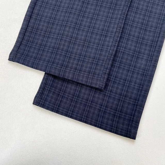 Design Wide-Leg Plaid Pants Navy - 17