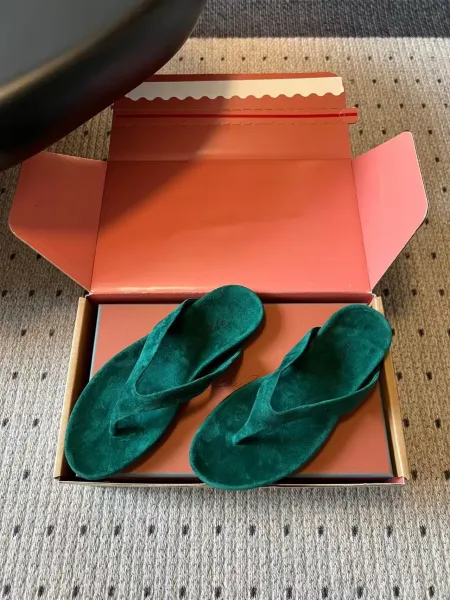 Jacquemus Les Tongs Jaune Suede Flip-Flops Slippers - 6