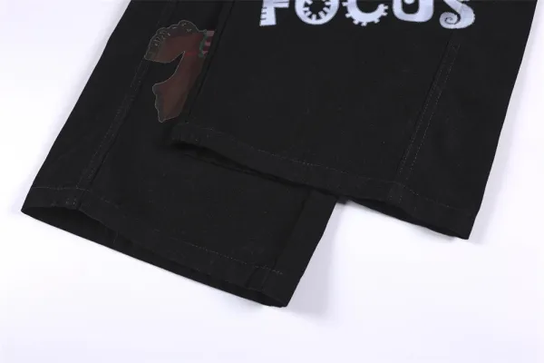 Design Rhinde Patchwork Cargo Pants Black Pants - 12