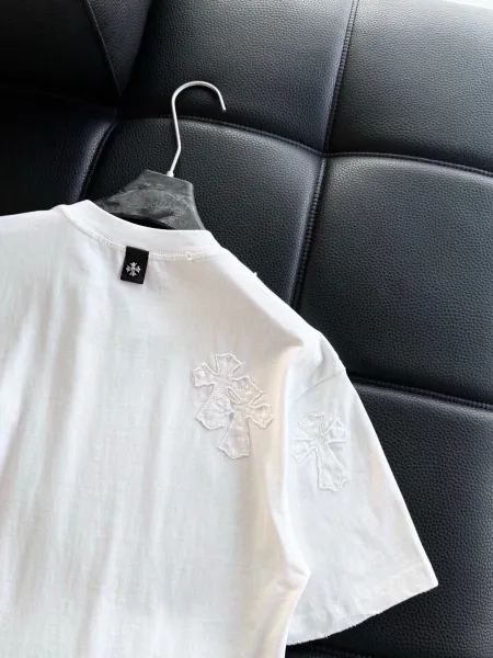Chrome Hearts Cross Embroidered White T-Shirt - 10