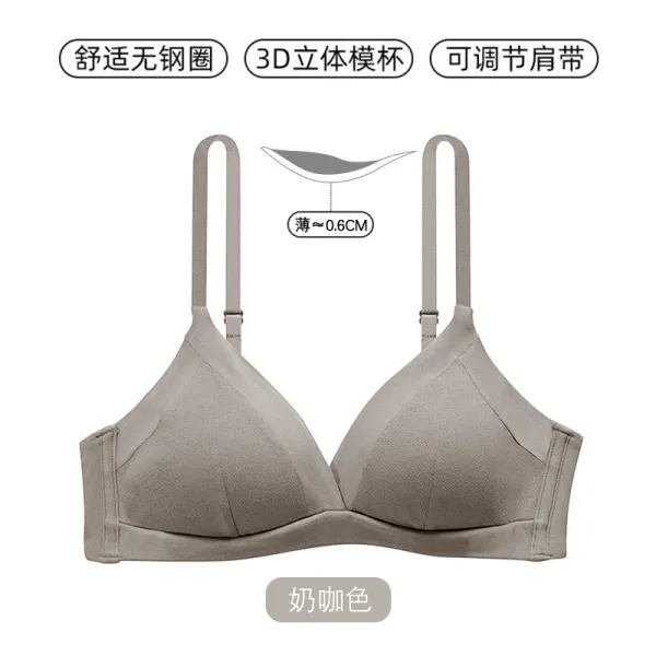 Design 3D Molded Cup Wireless Bra in Latte Underwear - 1