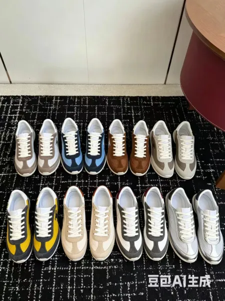 Celine Triomphe Sneakers Yellow and Black Suede Sneakers - 5
