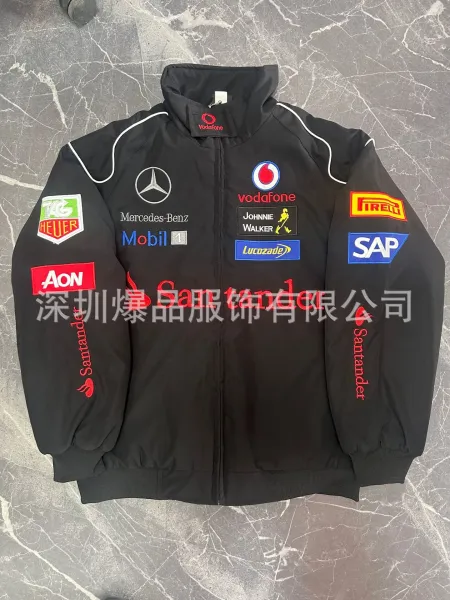 Design McLaren Mercedes-Benz F1 Team Inspired Racing Jacket Multicolor Outerwear - 35