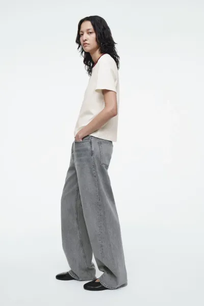 Design Ringer T-Shirt Off-White with Burgundy Collar - 7