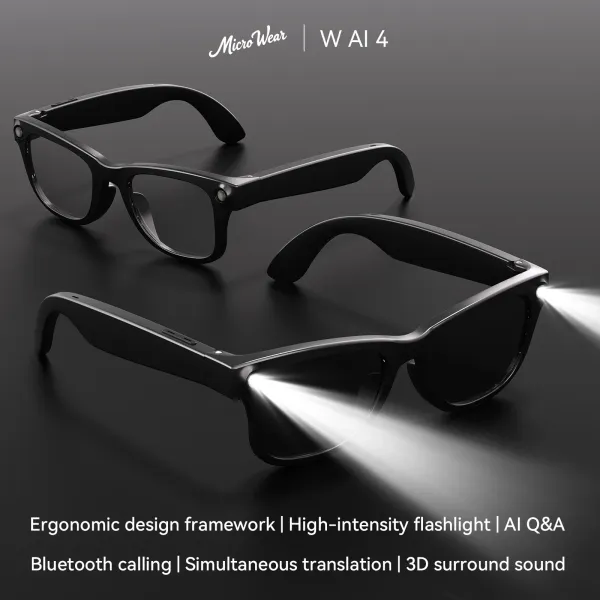 Apple Vision Pro Style Smart Glasses Black Eyewear - 25