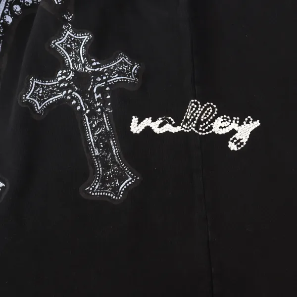 Chrome Hearts Triple Cross Embellished Black T-Shirt - 8