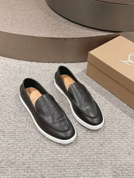 Dior CD Logo Suede Loafers Navy Blue - 7
