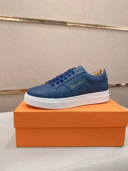 Design Santoni White Leather Sneakers - 4
